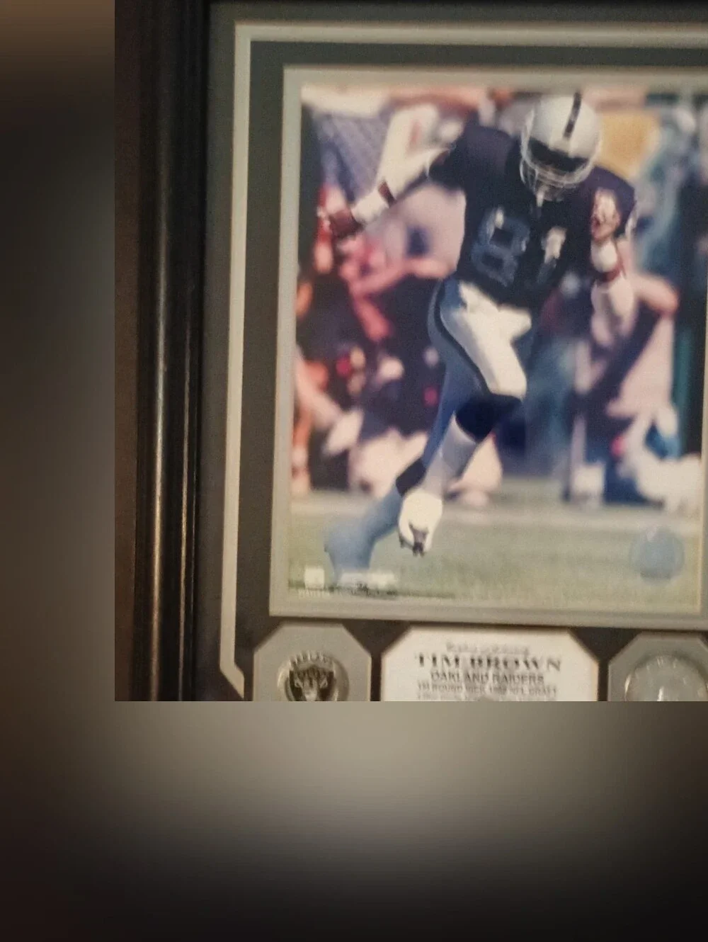Tim Brown Oakland Raiders Framed Sports Photo Wall Accent